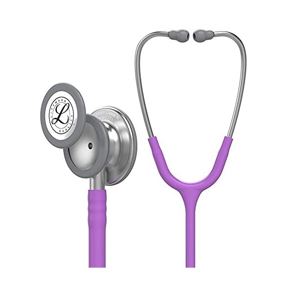 3M Littmann Stéthoscope de Surveillance Classic III, Tubulure Lavande, 69 cm, 5832 + GIMA ÉTUI CLASSIC pour stéthoscope - noi