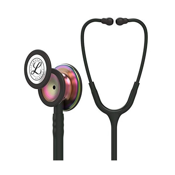 3M Littmann Stéthoscope de Surveillance Classic III, Tubulure Noire, Rainbow Edition, 69 cm, 5870 + GIMA ÉTUI CLASSIC pour st