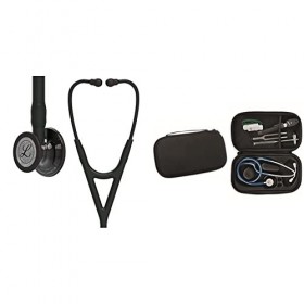 3M Littmann Stéthoscope de Diagnostic Cardiology IV, Tubulure Noire, Édition Smoke Brillant, Base Noire et Lyre Noire, 69 cm,