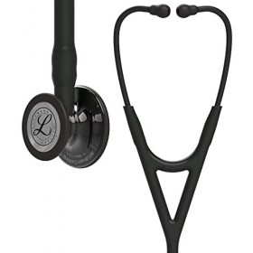 3M Littmann Stéthoscope de Diagnostic Cardiology IV, Tubulure Noire, Édition Smoke Brillant, Base Noire et Lyre Noire, 69 cm,