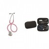 3M Littmann Stéthoscope Lightweight II S.E 2456, Rose + GIMA ÉTUI CLASSIC pour stéthoscope - noir.