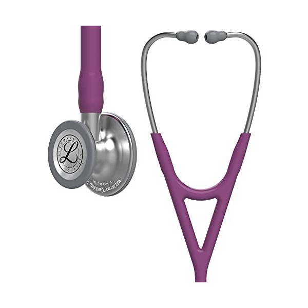 3M Littmann Stéthoscope de Diagnostic Cardiology IV, Pavillon Standard, Tubulure Prune, 69 cm, 6156 + GIMA ÉTUI CLASSIC pour 