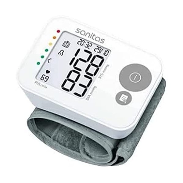 Sanitas SBC 15 Tensiomètre au poignet, mesure entièrement automatique de la pression artérielle et du pouls, fonction davert