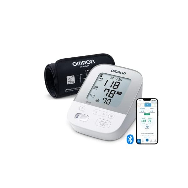 OMRON X3 Comfort moniteur de tension artérielle – Tensiomètre brassard, validé cliniquement, Tensiometre Bras avec détection 