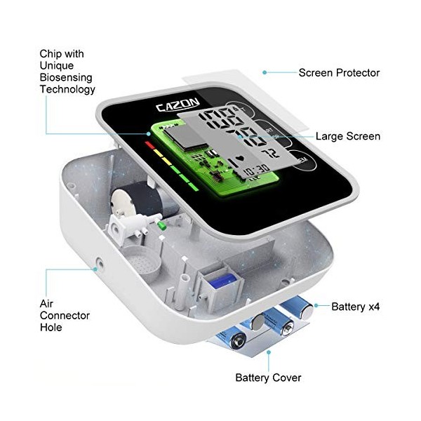 Tensiometre, Bras machine automatique de pression artérielle numérique Accueil utilisation, fréquence cardiaque Surveillance 