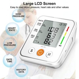 NWOUIIAY Tensiomètre Bras Électronique avec 2 * 99 Espaces Mémoire Ecran LCD et Brassard Réglable 22-42 cm Tensiomètres Autom