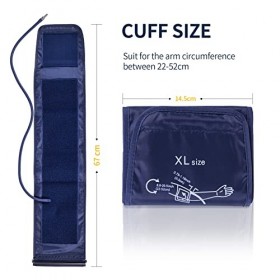ISFORU Brassard de pression artérielle, grand brassard pour tensiomètre, brassard de rechange pour haut du bras numérique ave