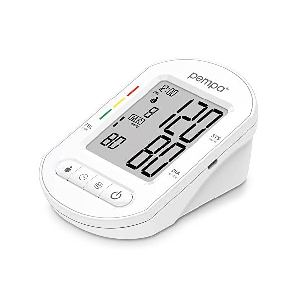 PEMPA Tensiomètre Bras Electronique Automatique Appareil de Cohérence Cardiaque et dHypertension Avec Brassard Réglable 22-4