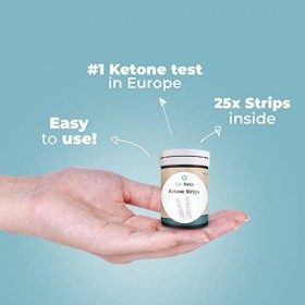Go-Keto Ketone bandelettes de test cétone 25 pièces | convient au Go-Keto Ketone Meter et au GK Dual Ketone Meter | contrôle 