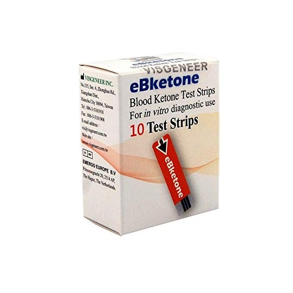 eBketone Lot de 10 bandelettes de test de cétone sanguin vendu séparément 