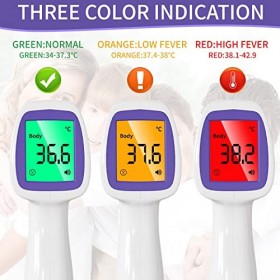 Front infrarouge sans contact Thermomètre électronique Thermomètre numérique Mesure précise et rapide avec rétroéclairage à t