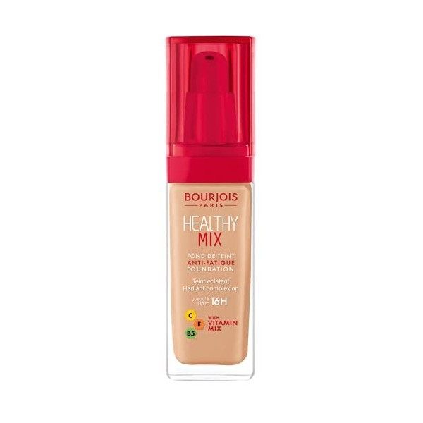 Bourjois - Fond de Teint Healthy Mix - Anti-Fatigue et Révélateur dEclat - Teint Unifié, Frais et Hydraté - Longue Tenue - 5