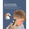 Thermomètre frontal et auriculaire 2 en 1, alarme de fièvre à écran couleur et mode silencieux, thermomètre médical, interrup