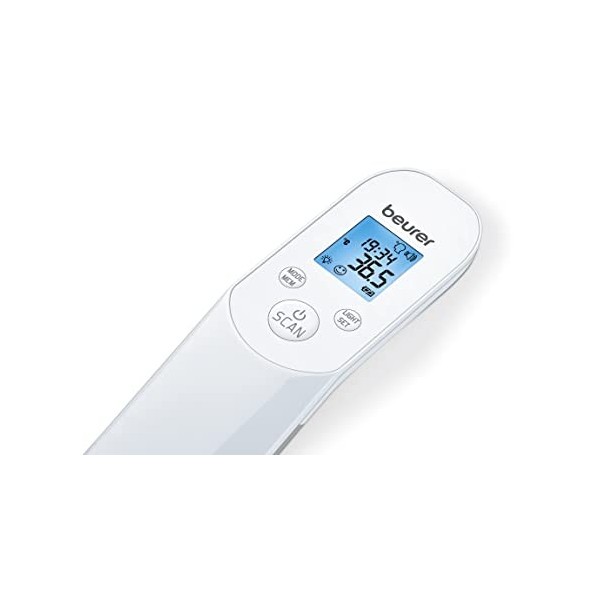 Beurer FT 85 Thermomètre infrarouge numérique sans contact, thermomètre médical pour une mesure hygiénique et sûre de la temp