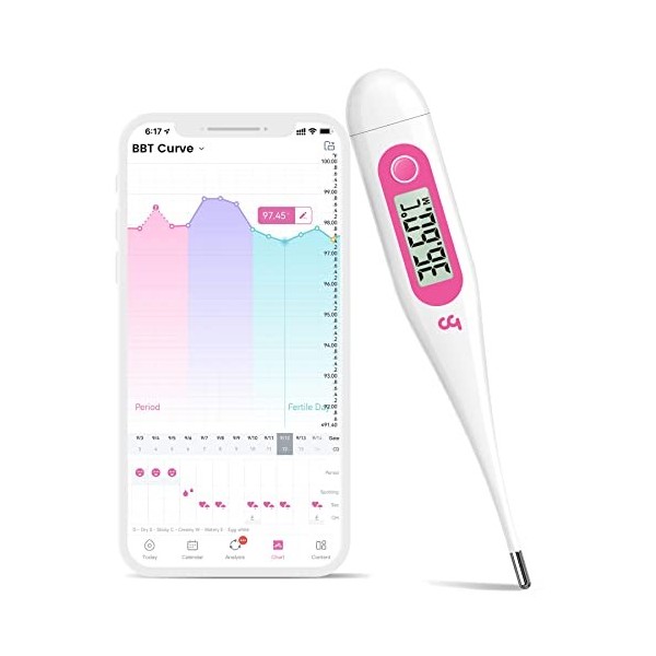 Femometer Thermomètre Basal Digital - Surveillez cycle - Planification  Naturelle de la Fertilité et de la Grossesse - Découvr