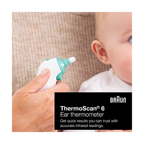 Braun ThermoScan 6, IRT6515 – Thermomètre auriculaire numérique pour adultes, bébés, tout-petits et enfants – Rapide, doux et