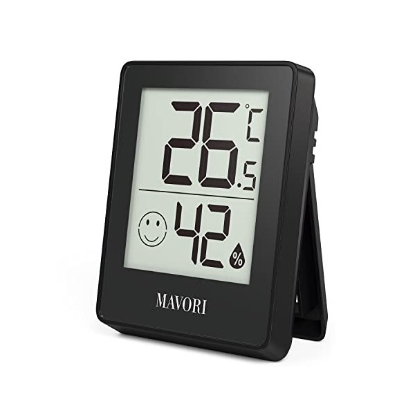 MAVORI® Thermomètre Hygromètre Numérique | Appareil de Mesure Précis de lHumidité et de la Température | Hygromètre et Therm