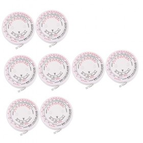 Lurrose 8 Pcs Bmi Ruban À Mesurer Calculatrice De Poche Ruban Adhésif Coloré Outil De Poche Corps Bmi Roue Calculatrice Taill