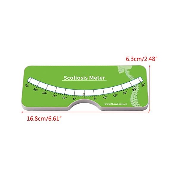 Testeur de scoliose - Scoliomètre - Pour adultes et enfants - Outil de mesure de la scoliose du dos pour enfants et adultes
