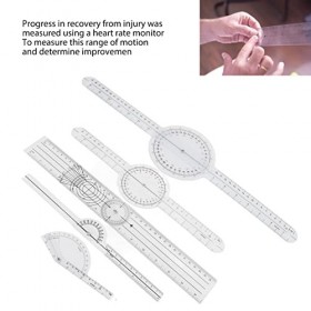 CUTULAMO Goniomètre à Doigt, 5Pcs Goniomètre Médical Mesure Facile Multifonctionnel Transparent Double Échelle pour létude