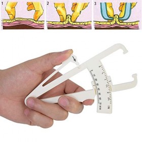 Pied à coulisse pour le corps, pied à coulisse de graisse, double échelle blanche précise pour le fitness