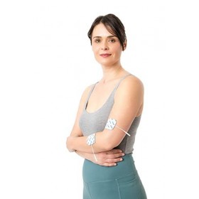 Lot de 16 électrodes carrées 5x5 cm axion | Universel pour électrostimulateur TENS EMS avec connexion filaire de 2 mm | Patch