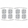 Electrodes compatibles electrostimulateurs TENS EMS - Set de 8 électrodes 40 x 40 mm - Pads pour électrostimulation TENS et E