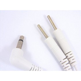 Paire de Masculin TENS électrodes câbles connexion avec 2 connecteurs à broches 3.5mm