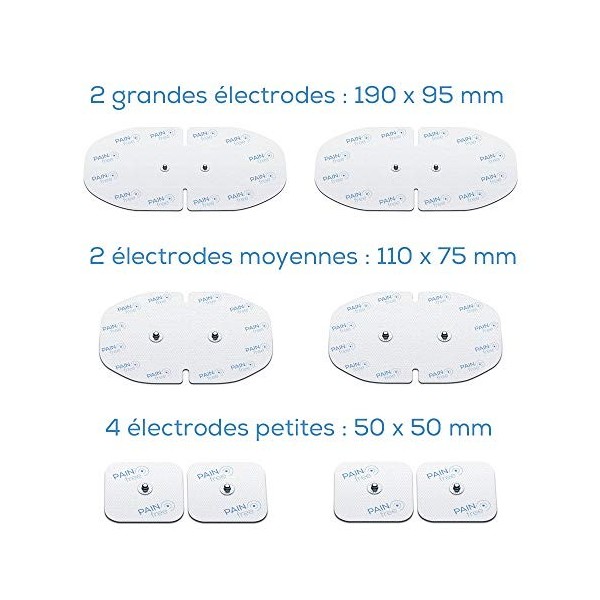 Beurer EM 70 Wireless kit de rechange, 8 électrodes en gel autocollantes pour lutilisation avec lappareil EMS / TENS numéri