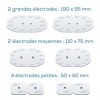 Beurer EM 70 Wireless kit de rechange, 8 électrodes en gel autocollantes pour lutilisation avec lappareil EMS / TENS numéri