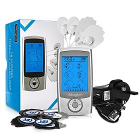 Fineway Appareil de massage numérique Tens avec écran LCD rechargeable pour le corps et le dos - 16 modes de massage et 8 cou