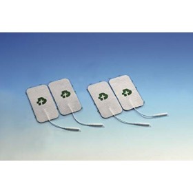 TESMED 4 électrodes de qualité supérieure mm. 50 x 100, adaptés à toutes les marques avec câbles à fiche de 2 mm, auto-adhési