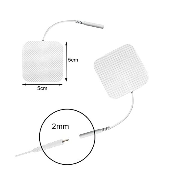 Electrodes EMS, 10 Electrodes mixtes 5×5 cm axion, Électrodes délectrostimulation TENS EMS, Electrodes rectangulaires, Elect