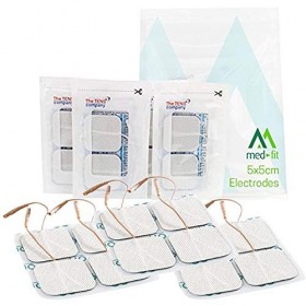 Medfit Tens Lot de 3 paquets de 4 patchs électrodes autoadhésifs pour appareils Tens