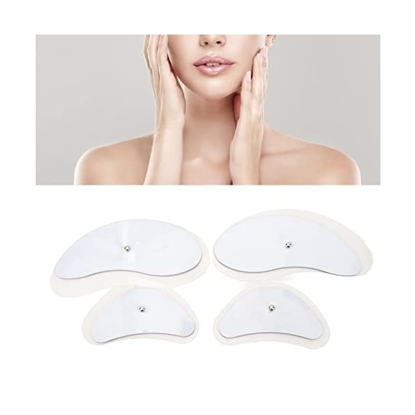 Coussinets Réutilisables sans Latex pour Massage du Visage, électrodes Auto-adhésives pour Visage Mince en Forme de V