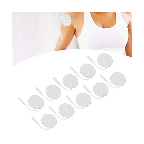 Patchs délectrothérapie, 10pcs TENS Unit Pads TENS Unit Pads de Remplacement pour lélectrothérapie