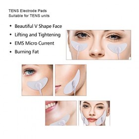 TENS Unit Electrode Pads Latex Free Reusable TENS Massager Patchs pour le Visage