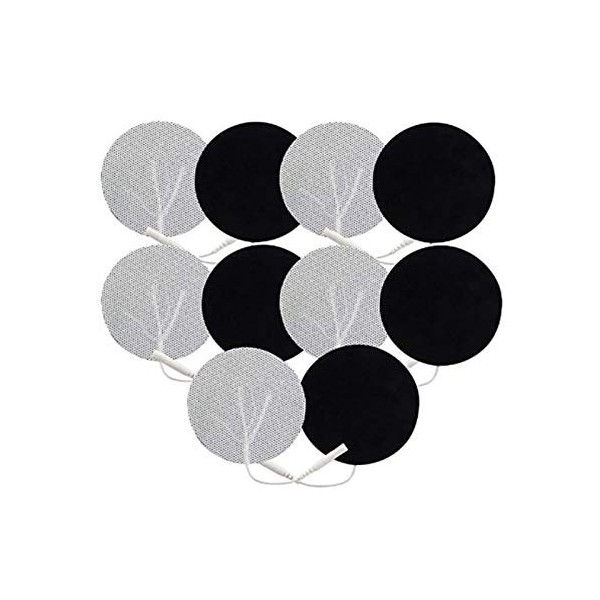 AutoSwan 10 PièCes SéRies ÉLectrode Pad 4 Cm Circulaire Non-Tissé Acupoint Massage SpéCial Insert pour PhysiothéRapie ÉLectro