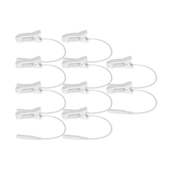 10 Pièces 2.0mm Oreille Clip électrode Fil Câble de Connexion pour Digital TENS Massage Hine Oreille Clips pour unité de Diza