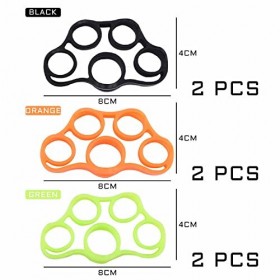 Lot de 6 amplificateurs de force de préhension pour les doigts, les entraîneurs de rééducation pour augmenter la force, soula