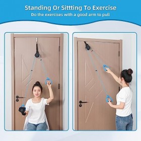Rééducation Épaule Poulie de Porte, Reeducation Epaule Physiotherapie Musculation Accessoire, Équipement dexercice daide à 