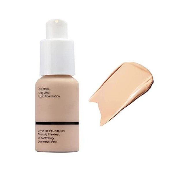 Fond de Teint Couvrant Imperfections Liquid Foundation Waterproof Longue durée Soft Matte 30ml 8 Couleur