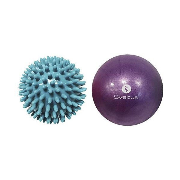 Sveltus Balles à Picots Strong Adulte Unisexe, Turquoise, 9 cm Balles d'exercices fitness