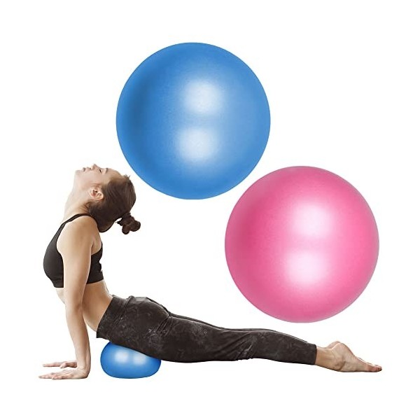 flintronic Pilates Ballon de Gymnastique, 25cm Yoga Ball Anti-Slip Anti-Éclatement Fitness Balles Yoga Ball Équilibre Sport B