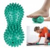 Balle de fitness de yoga de massage en forme de cacahuète balle en PVC pour soulager le stress Massage corporel de la main et