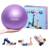 Cikyner Balle de Pilates Douce, Petite Balle dexercice de 23 à 25 cm avec Paille Gonflable,Convient pour Pilates, Yoga, entr