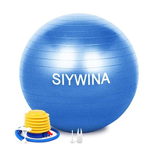 SIYWINA Ballon Fitness Ballon de Grossesse Yoga Ballon dexercice Pilates Swiss Ball pour Entraînement Grossesse Equilibre Ch