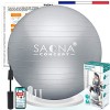 Saona Concept Ballon Fitness 55, 65 ou 75 cm avec Pompe | Ballon Gym, Pilates, Grossesse, Yoga, Kinésithérapie | Gym Ball ou 