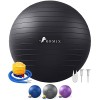 ROMIX Ballon Fitness, 65cm Grande Anti Éclatement Balle Gymnastique avec Pompe Rapide, Anti Dérapant Epais Ball d’Exercices p