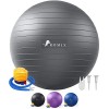 ROMIX Ballon Fitness, 65cm Grande Anti Éclatement Balle Gymnastique avec Pompe Rapide, Anti Dérapant Epais Ball d’Exercices p